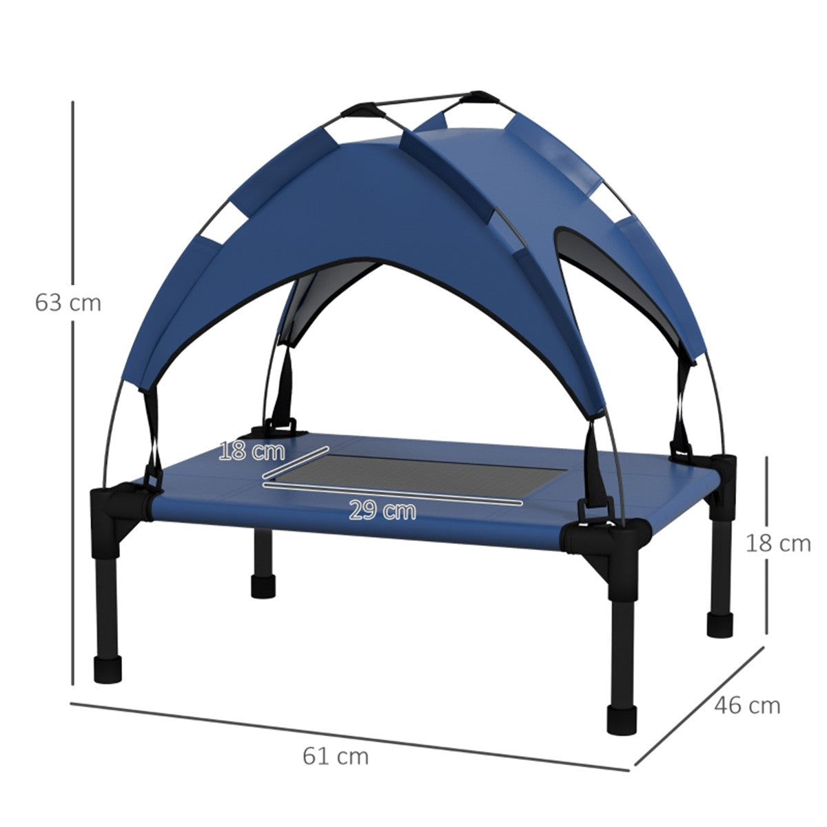 Chic Canopy Pet Bed: Elevated Comfort for Mini & Small Dogs - Travel Ready!