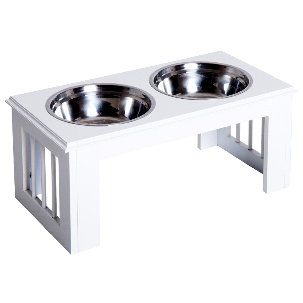 Elevated Stainless Steel Pet Feeder with Non-Slip Design - PawHut