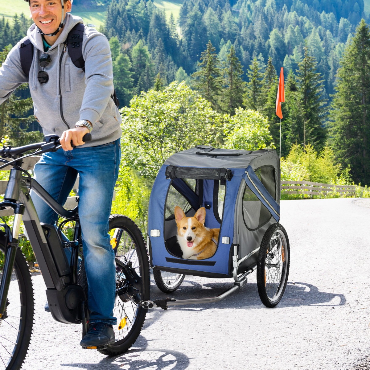 Adventure Buddy: Premium Pet Bicycle Trailer for Dogs & Cats – Water Resistant