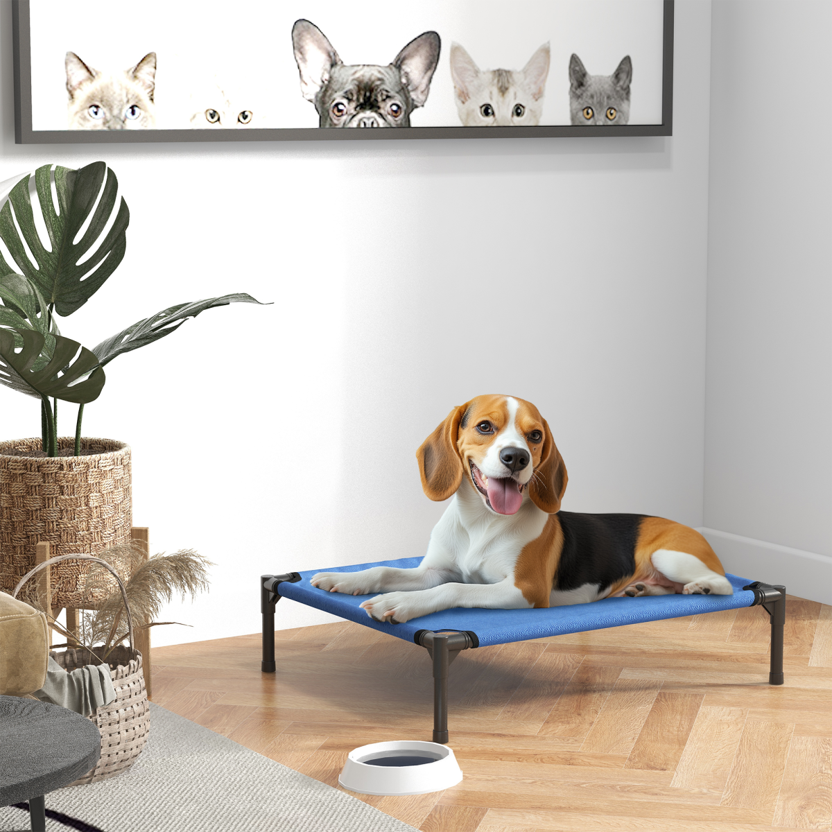 Ultimate Folding Elevated Pet Bed Hammock - Portable Comfort for Dogs & Cats!