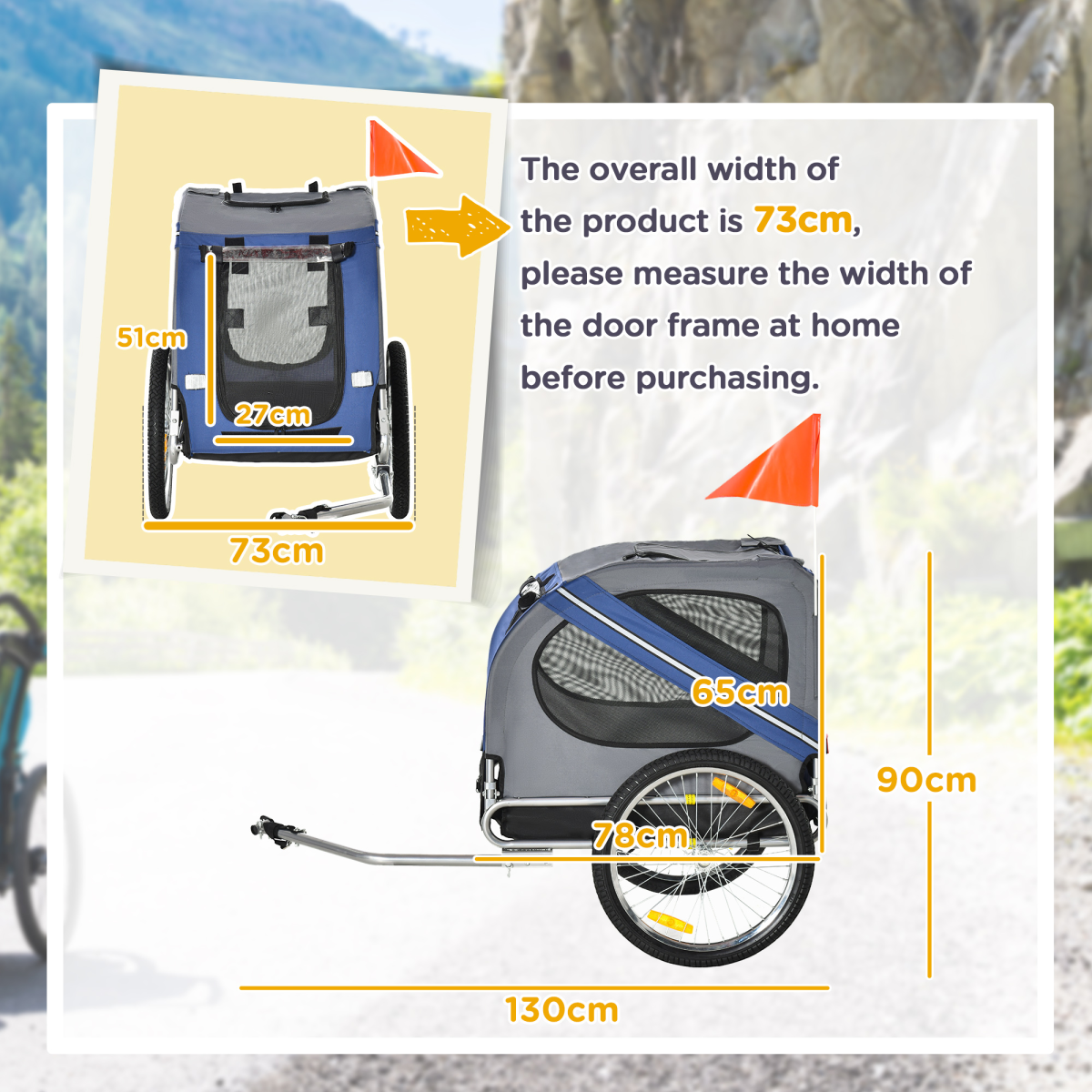 Adventure Buddy: Premium Pet Bicycle Trailer for Dogs & Cats – Water Resistant