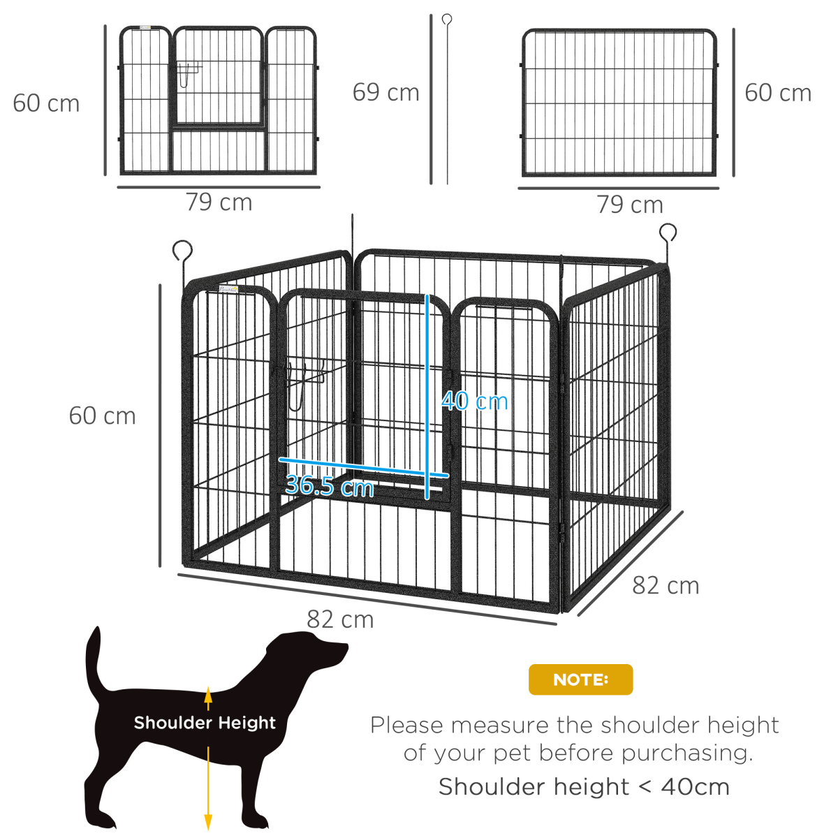 Ultimate Metal Pet Playpen: Secure Indoor/Outdoor Kennel with Lockable Door