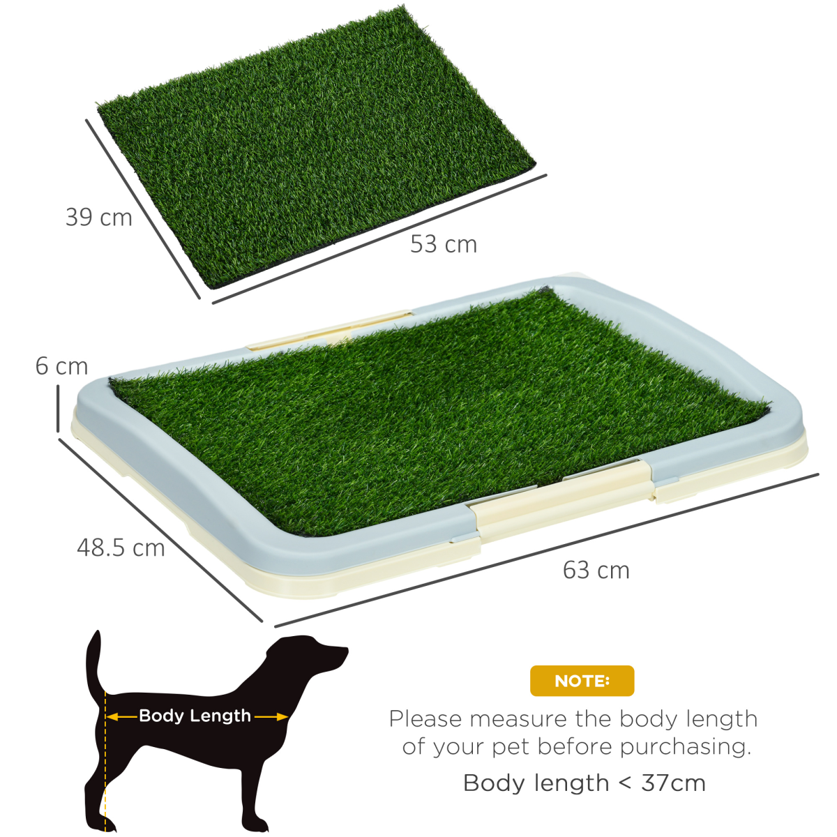 PawHut Indoor Dog Toilet - Easy Clean 3-Layer System with Realistic Grass
