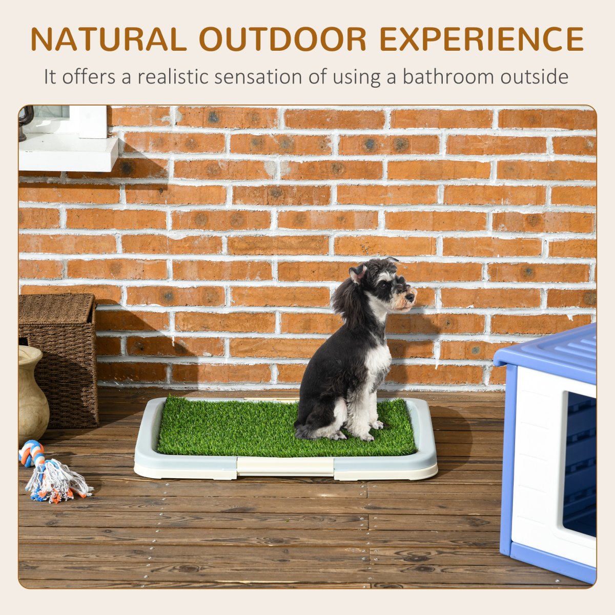 PawHut Indoor Dog Toilet - Easy Clean 3-Layer System with Realistic Grass