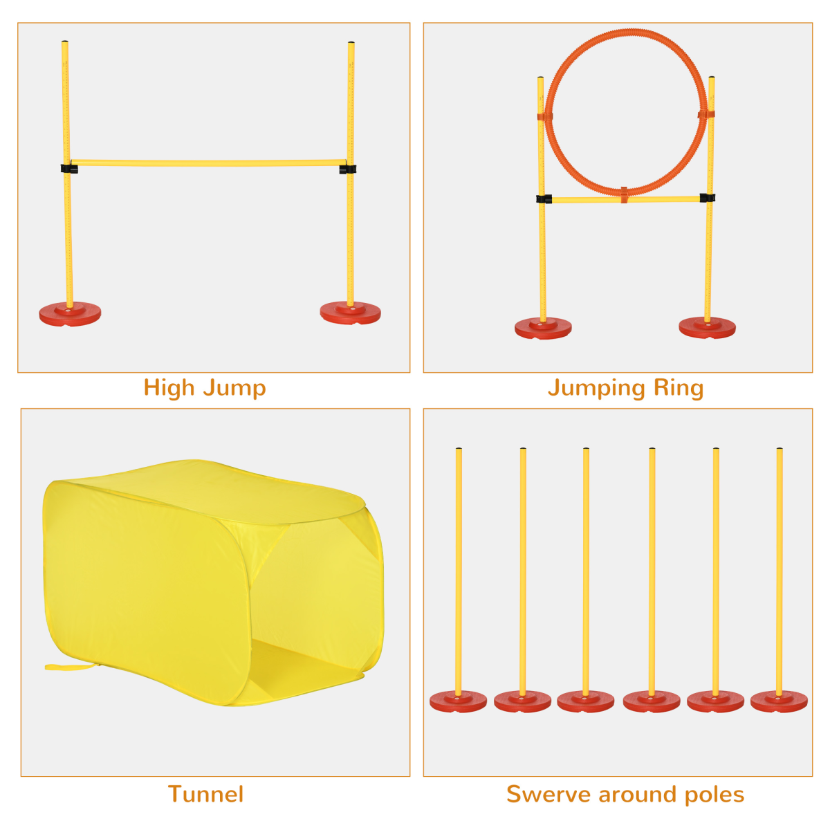 Ultimate Dog Agility Training Set - 4-Piece Backyard Fun Course for Pets