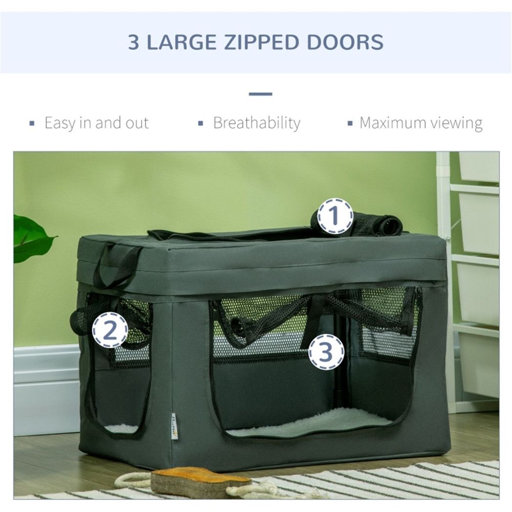 Ultimate Comfort Pet Carrier: Space-Saving Design with Easy Access & Ventilation