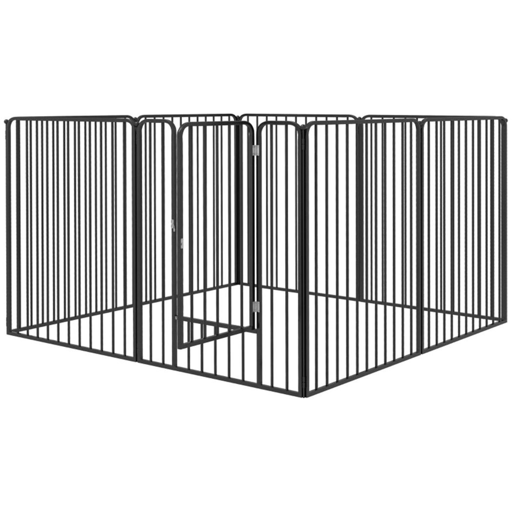 Ultimate Versatile Dog Crate: Steel Panels for Indoor & Outdoor Use