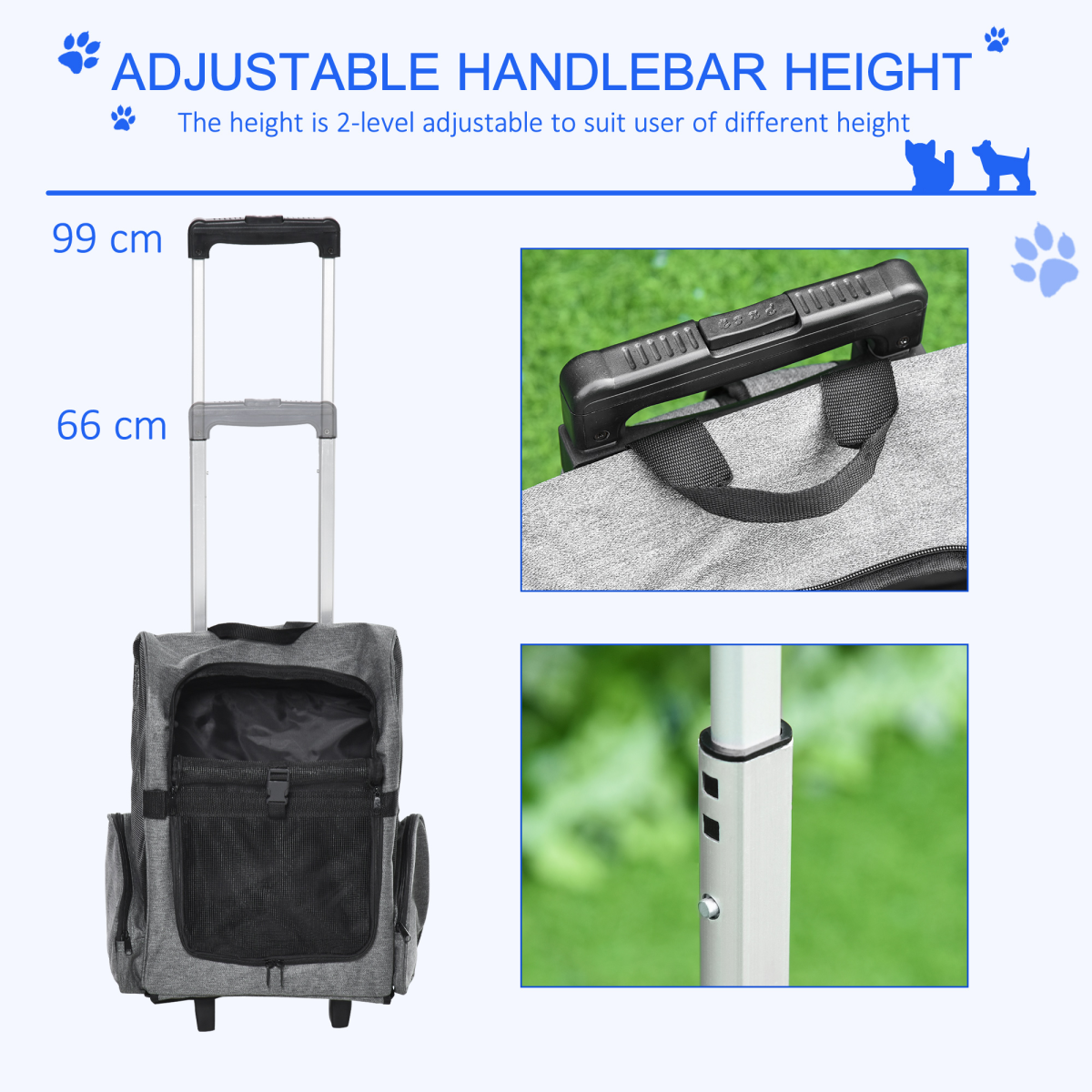 Versatile Pet Travel Carrier Backpack & Trolley - Comfort on the Go!