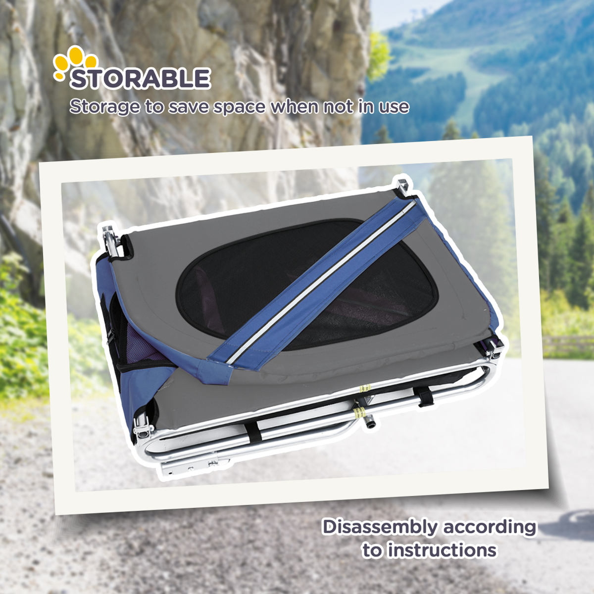 Adventure Buddy: Premium Pet Bicycle Trailer for Dogs & Cats – Water Resistant