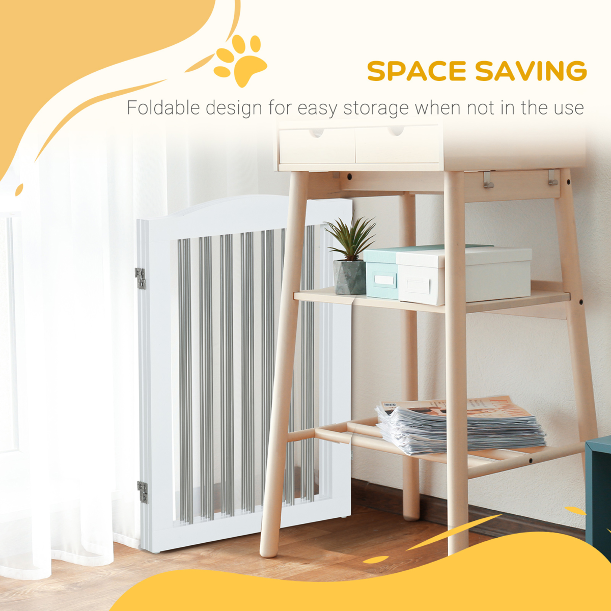 Versatile Foldable Dog Gate - Perfect for Doorways, Stairs, and Halls!