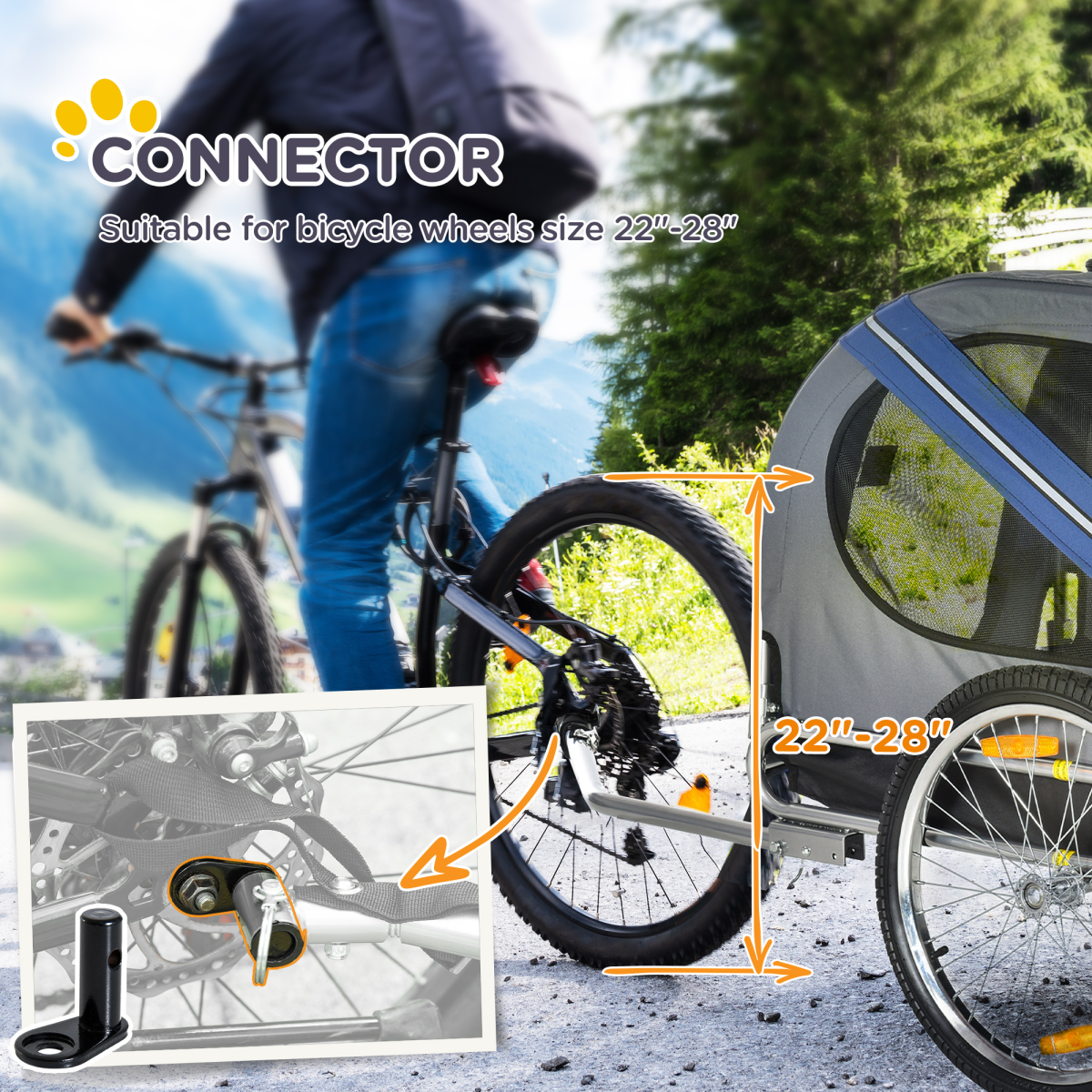 Adventure Buddy: Premium Pet Bicycle Trailer for Dogs & Cats – Water Resistant