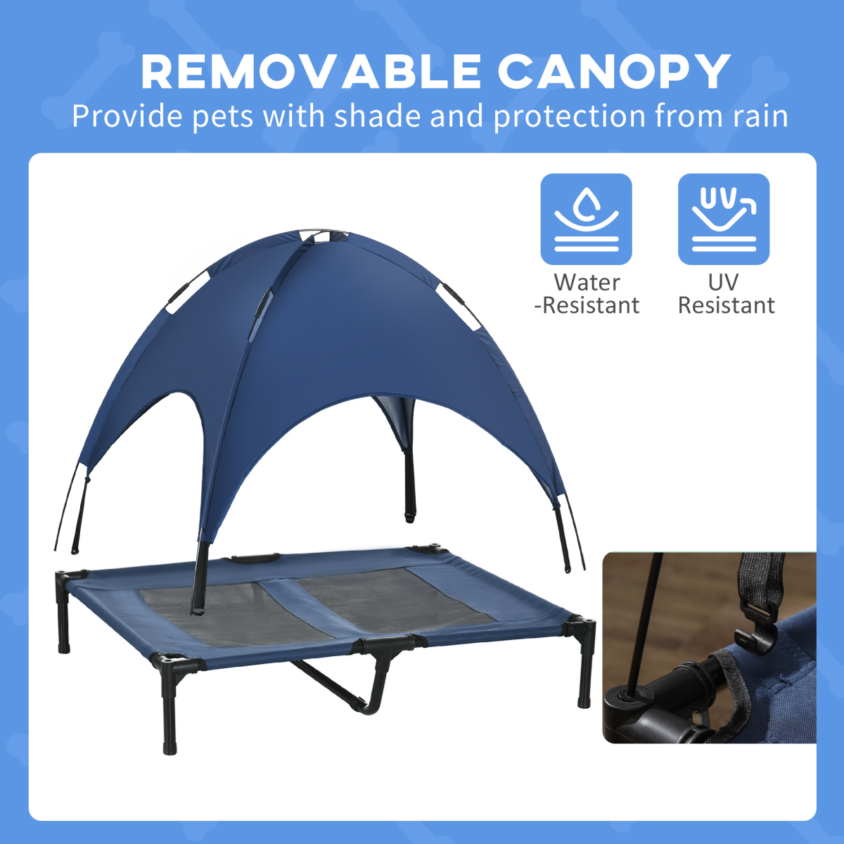 Cool Comfort Elevated Dog Bed with Canopy - PawHut Pet Cot for Ultimate Relaxation
