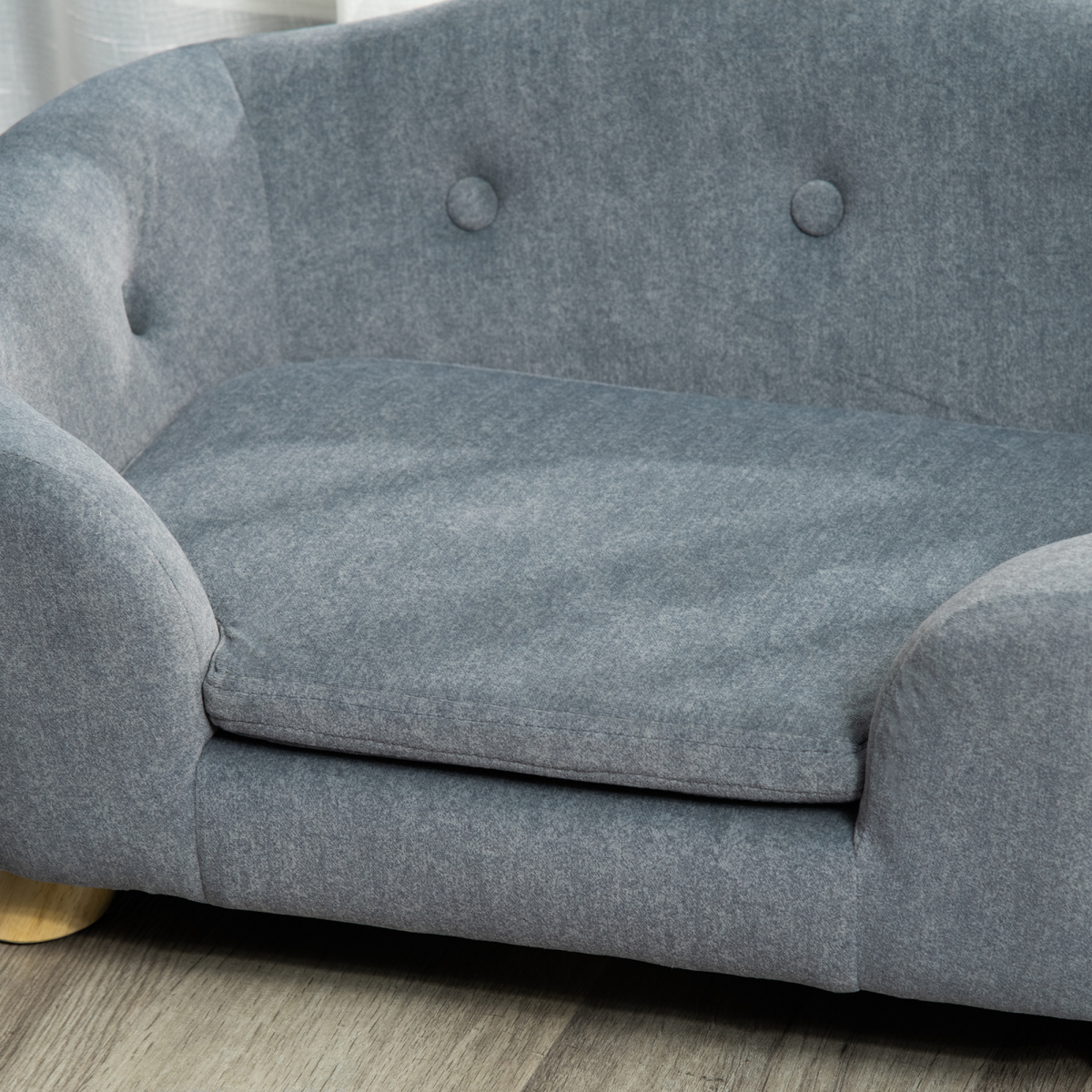 Cozy Pet Sofa for Small Dogs - Plush, Washable, Durable & Stylish Grey Design