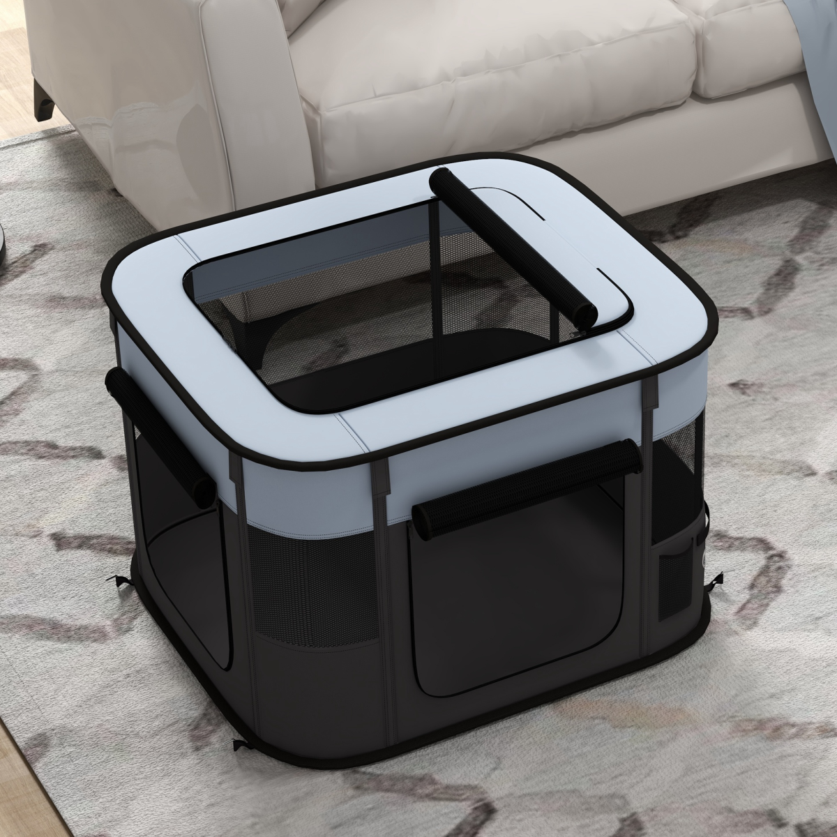 PawHut Portable Pet Playpen - Versatile Fence for Puppies, Rabbits, and Kittens