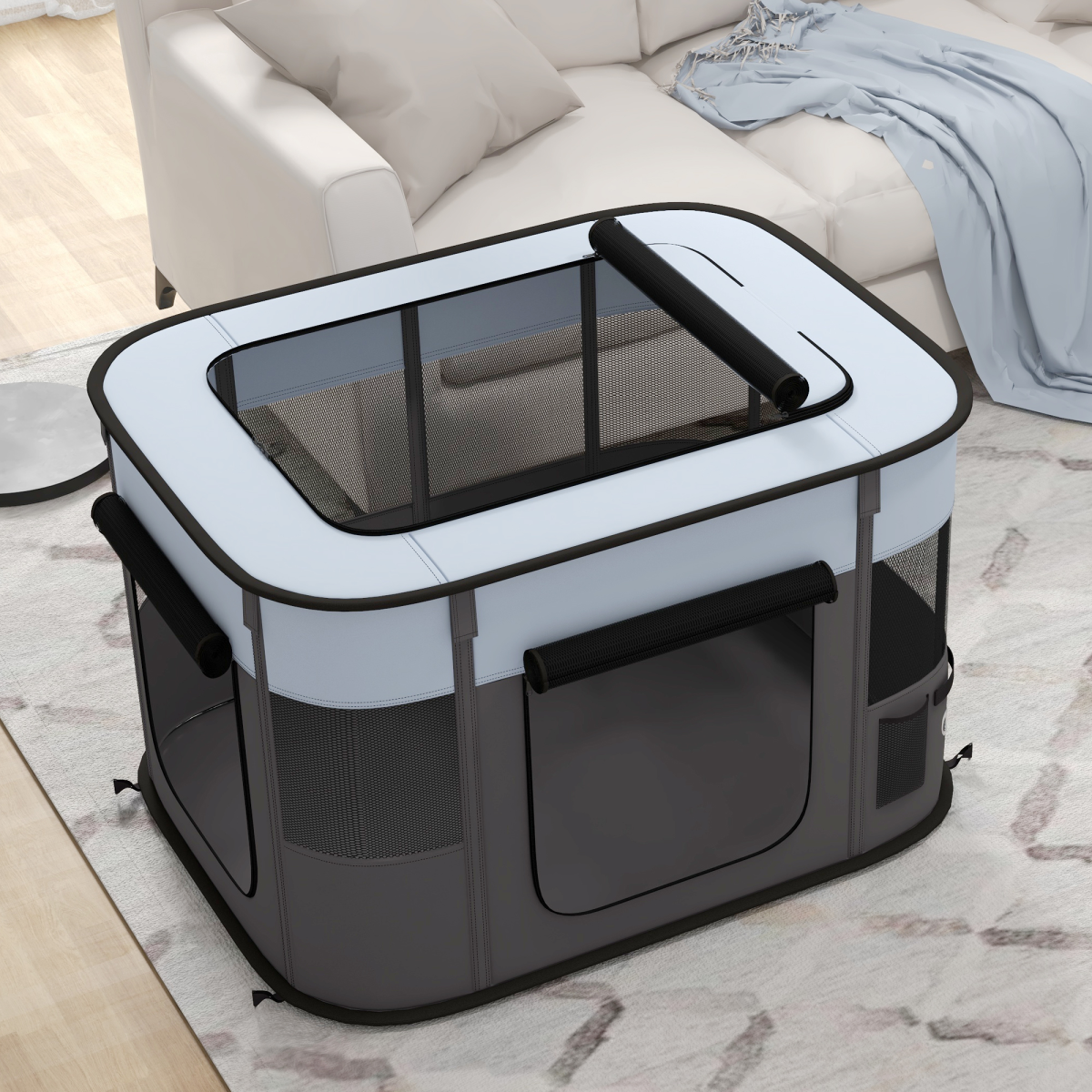 PawHut Foldable Pet Playpen - Ideal for Puppies, Kittens, and Small Animals