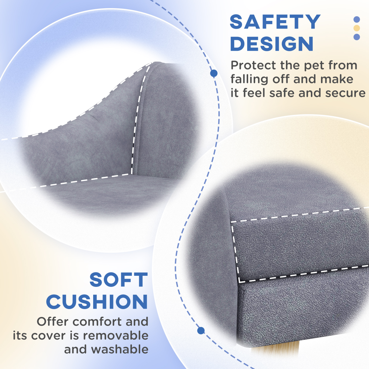 Chic PawHut Dog Sofa Bed: Cozy Cushion & Stylish Wooden Frame for Pets