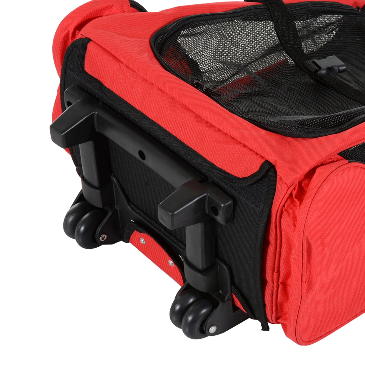 Versatile Pet Travel Backpack: Trolley-Style Carrier for Cats & Dogs
