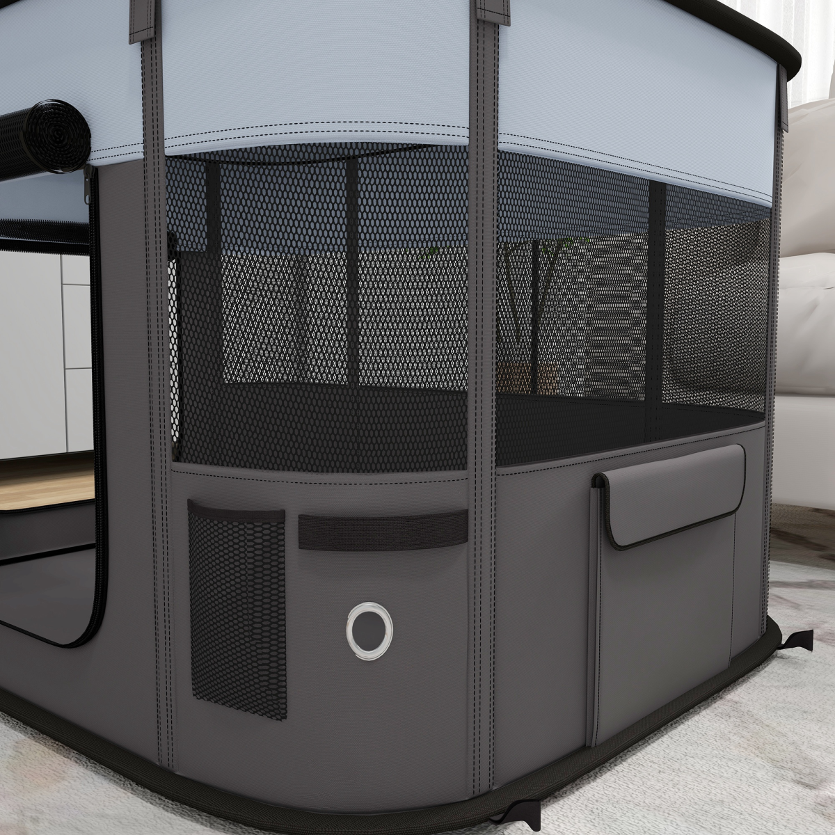 PawHut Foldable Pet Playpen - Ideal for Puppies, Kittens, and Small Animals
