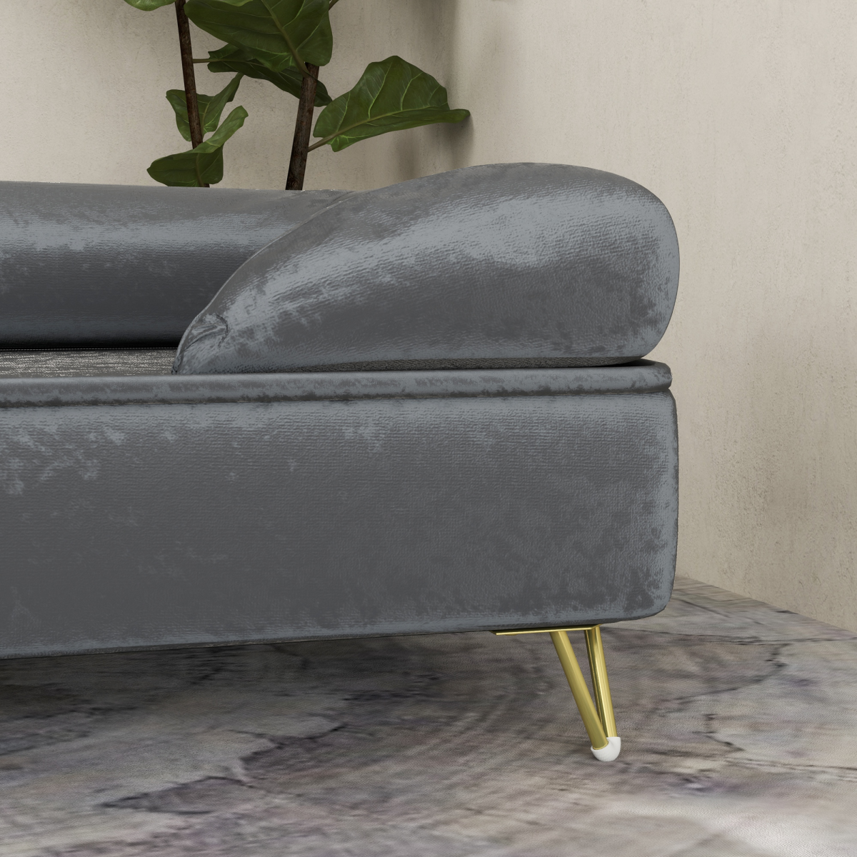 PawHut Deluxe Dog Sofa with Washable Cover & Removable Cushion - Grey