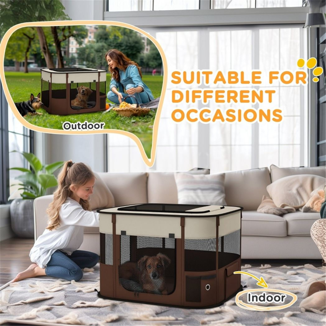 Ultimate Foldable Pet Carrier with Mesh Windows - Perfect for Travel & Play!