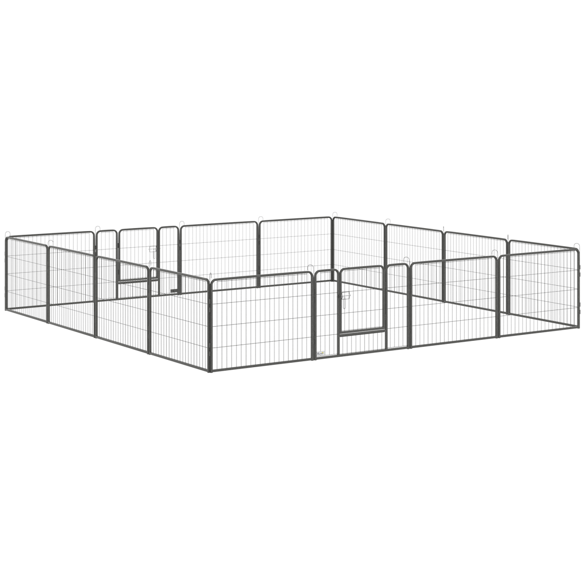 Flexible 16-Panel Heavy Duty Dog Playpen with Dual Doors - Safe & Spacious
