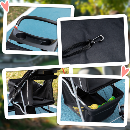 Deluxe Foldable Pet Stroller: Stylish & Practical Travel for Dogs and Cats