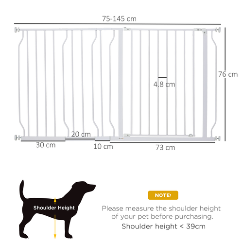 Adjustable Pet Safety Gate - Durable Metal Barrier for Doorways & Hallways