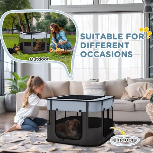 ComfortSafe Pet Playpen - Portable, Ventilated & Easy to Store for Small Animals
