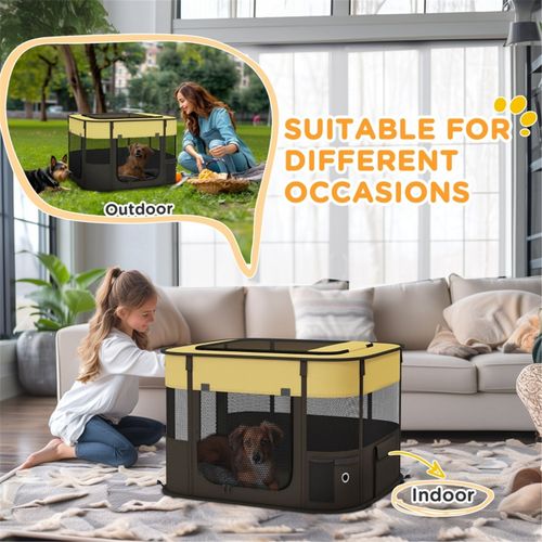 ComfyPet Portable Playpen: Spacious, Safe & Stylish for Your Furry Friend!
