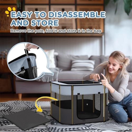 Versatile Pet Playpen: Lightweight, Portable & Easy-Access Travel Solution!
