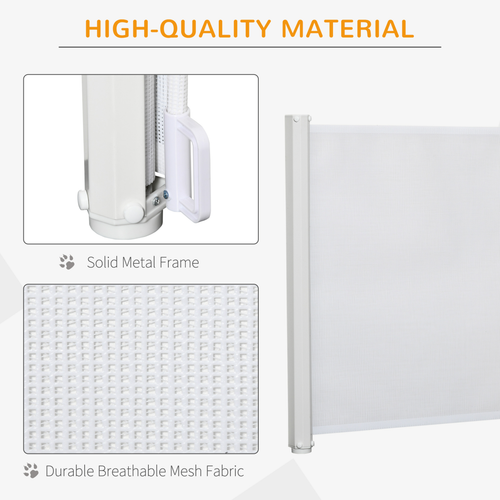PawHut Retractable Pet Safety Gate - Secure, Versatile Barrier for Home