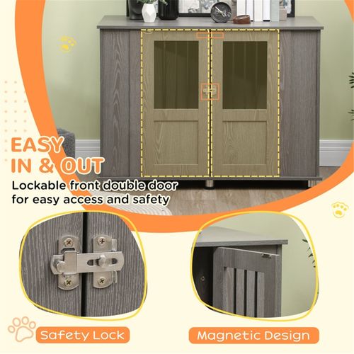 Stylish Extra Large Dog Crate with Display Top & Safety Features