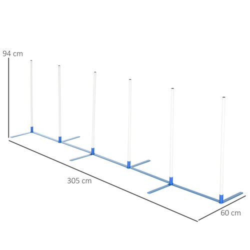 Agility Pro Dog Weave Pole Set - Outdoor Training Kit for Active Pups!