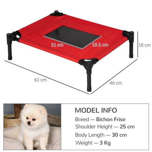 Elevated Portable Pet Bed - Comfort & Style for Your Small Dog!