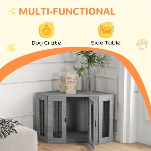 Stylish Dual-Function Dog Crate & Side Table - Perfect for Modern Homes!