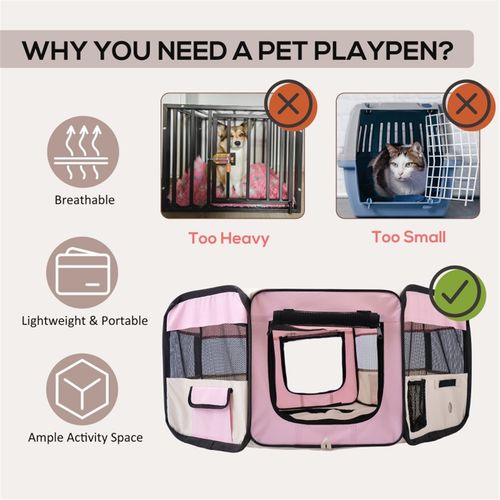 Portable Pet Playpen: Safe & Stylish Enclosure for Small Animals