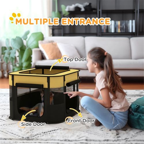 ComfyPet Portable Playpen: Spacious, Safe & Stylish for Your Furry Friend!