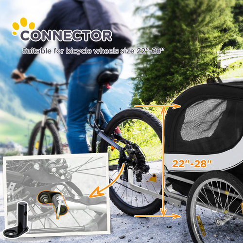 Adventure Pet Bike Trailer - Durable, Water-Resistant, Spacious & Safe