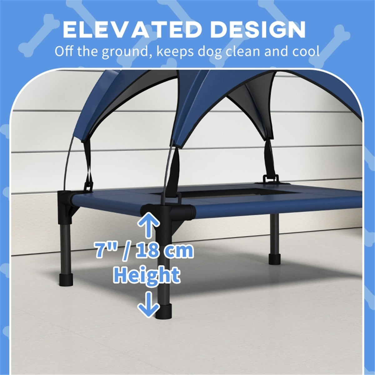 Chic Canopy Pet Bed: Elevated Comfort for Mini & Small Dogs - Travel Ready!