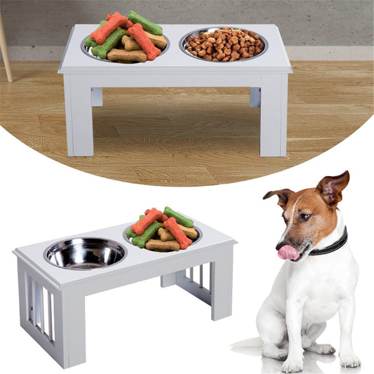 Elevated Stainless Steel Pet Feeder with Non-Slip Design - PawHut