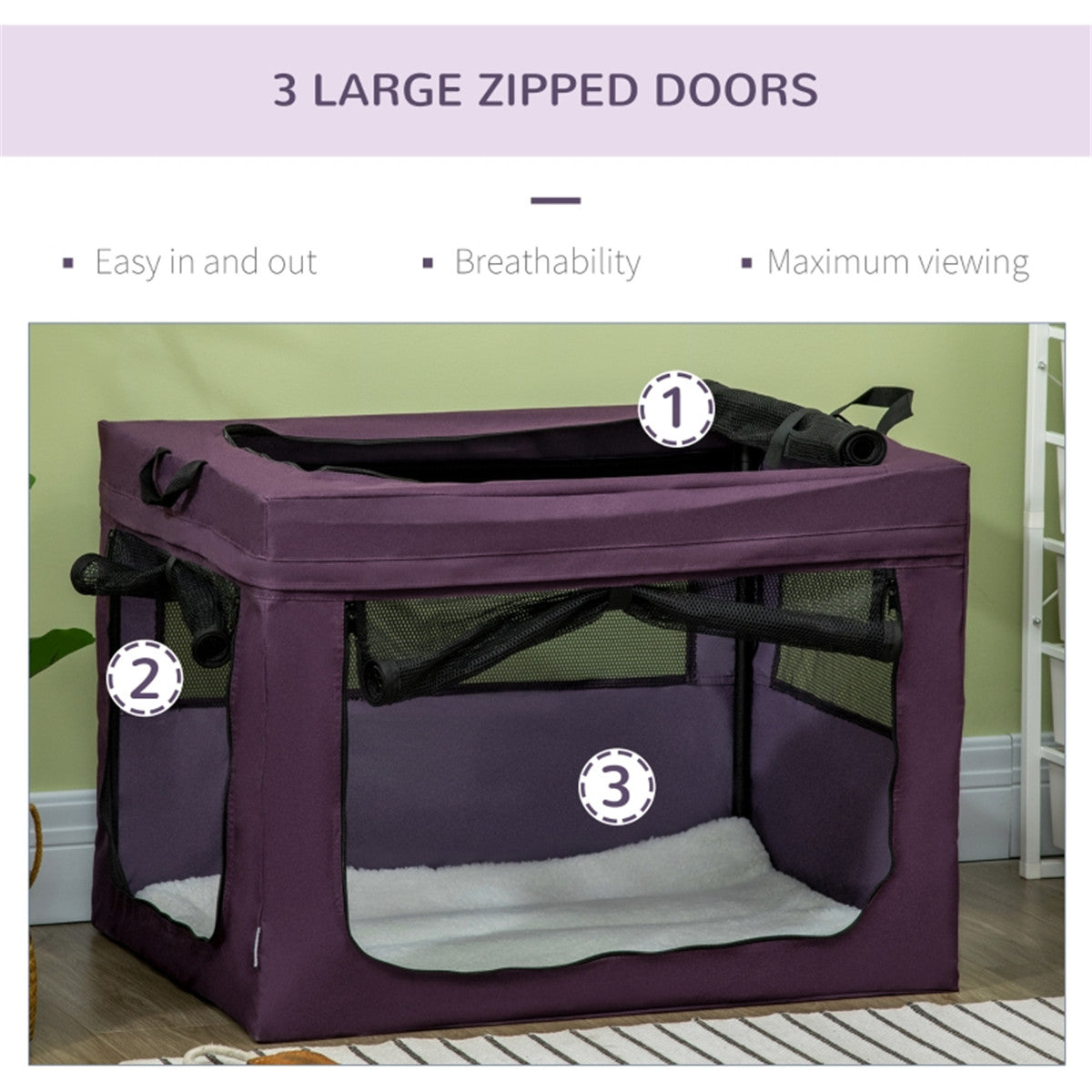 Versatile Pet Carrier: Comfort, Convenience & Space-Saving Design