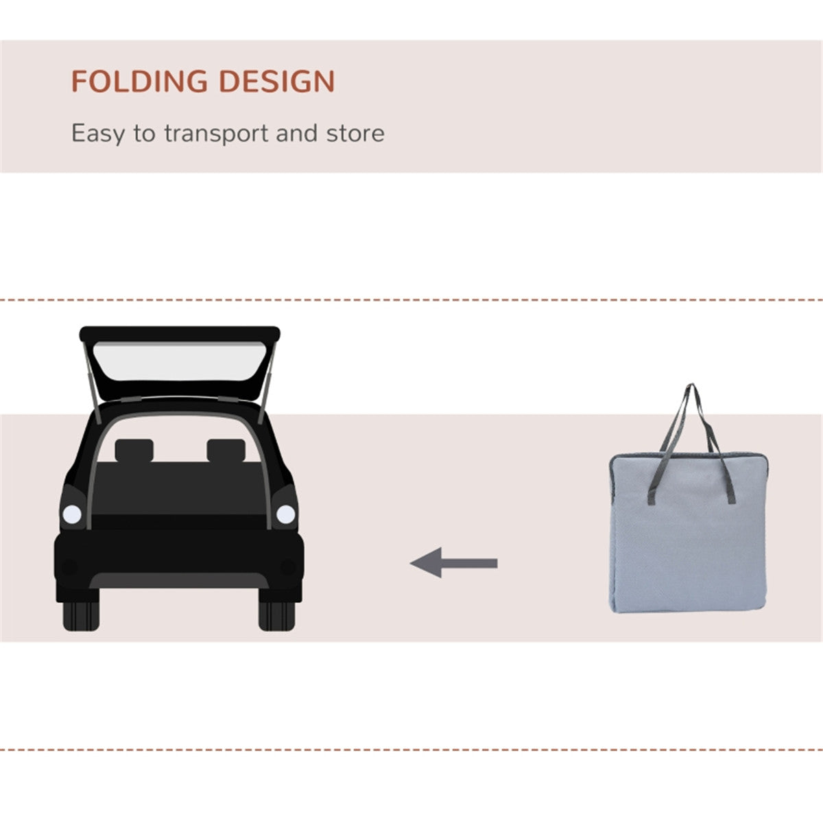 Ultra-Convenient Foldable Pet Carrier - Comfort for X-Small Dogs on the Go!