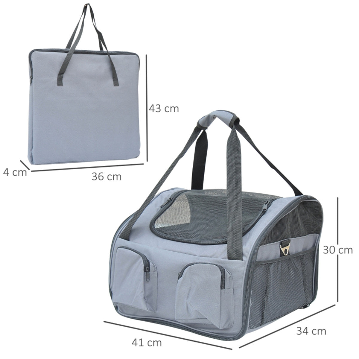 Ultra-Convenient Foldable Pet Carrier - Comfort for X-Small Dogs on the Go!