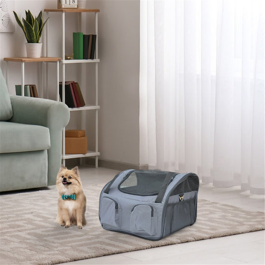 Ultra-Convenient Foldable Pet Carrier - Comfort for X-Small Dogs on the Go!