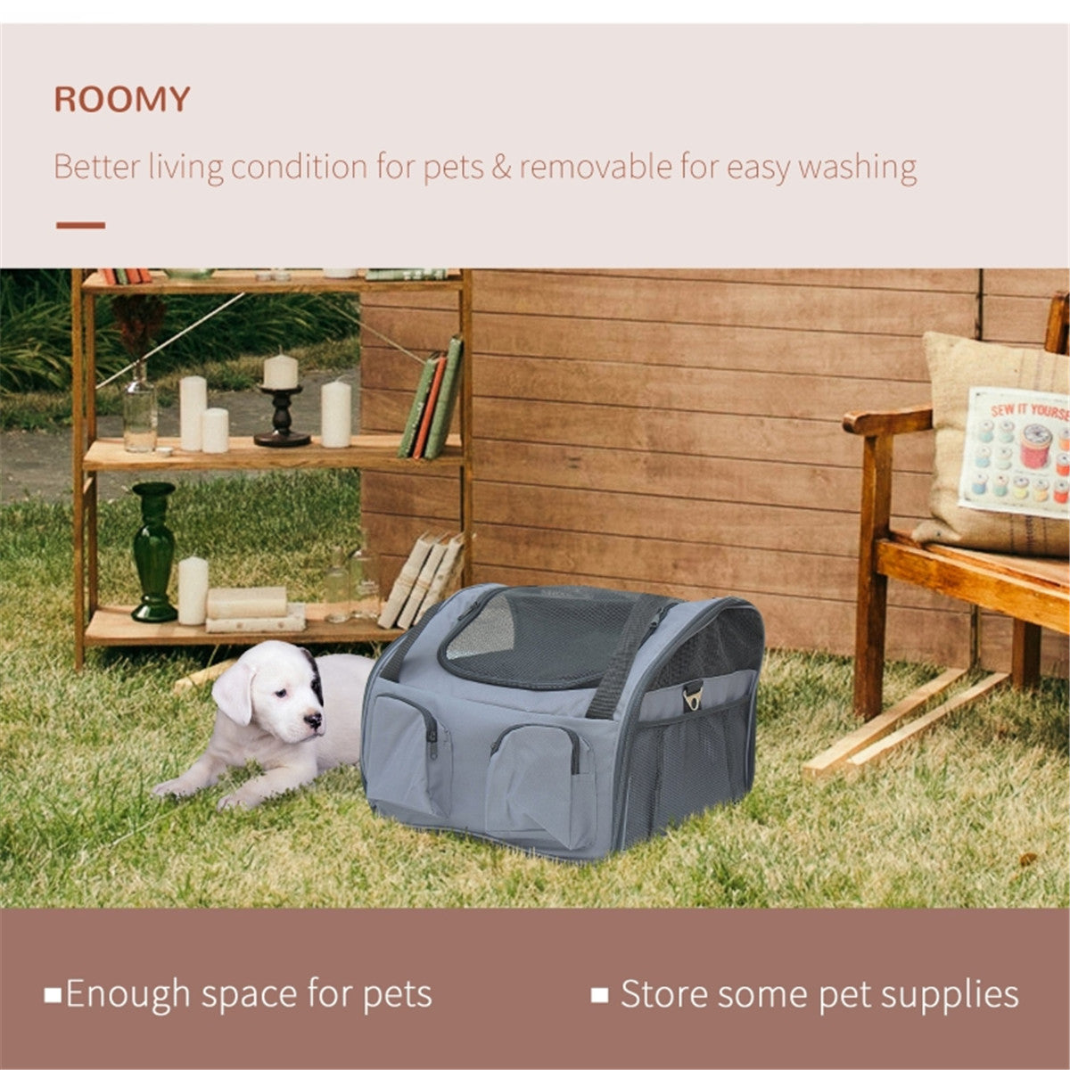 Ultra-Convenient Foldable Pet Carrier - Comfort for X-Small Dogs on the Go!