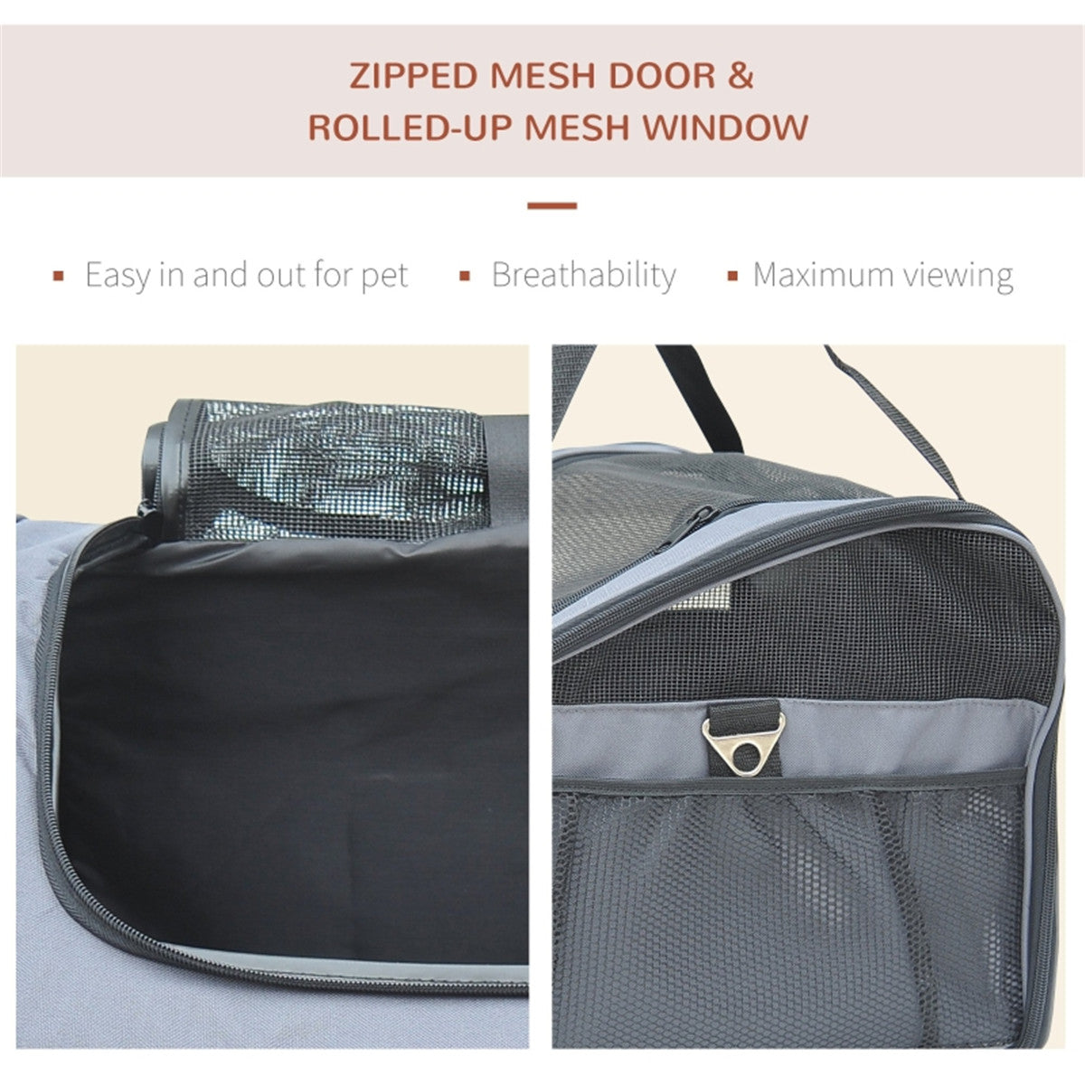 Ultra-Convenient Foldable Pet Carrier - Comfort for X-Small Dogs on the Go!