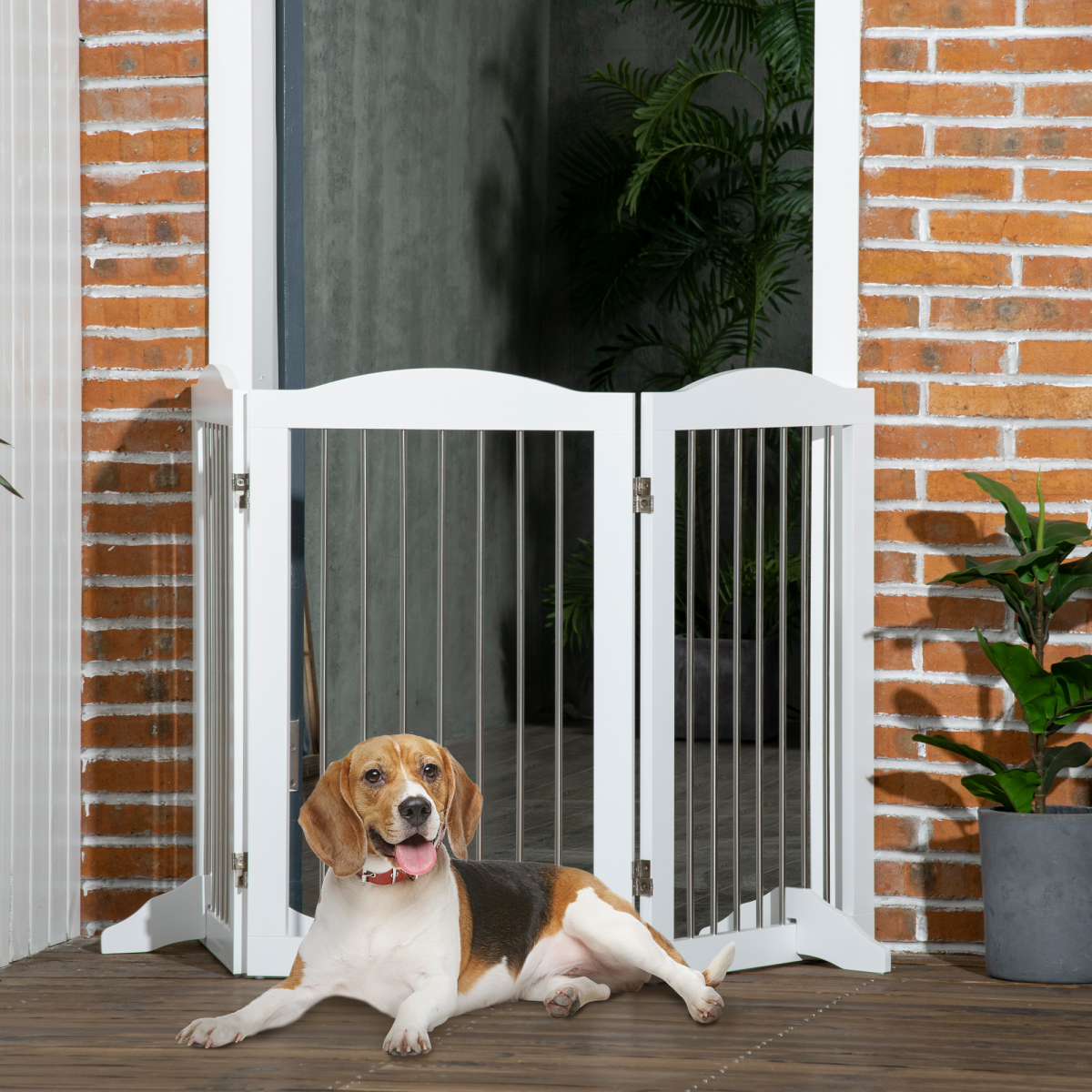 Versatile Foldable Dog Gate - Perfect for Doorways, Stairs, and Halls!
