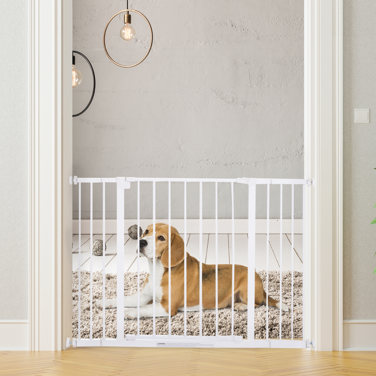 Versatile Pressure Fit Dog Gate - Secure Pet Barrier for Stairs & Doorways