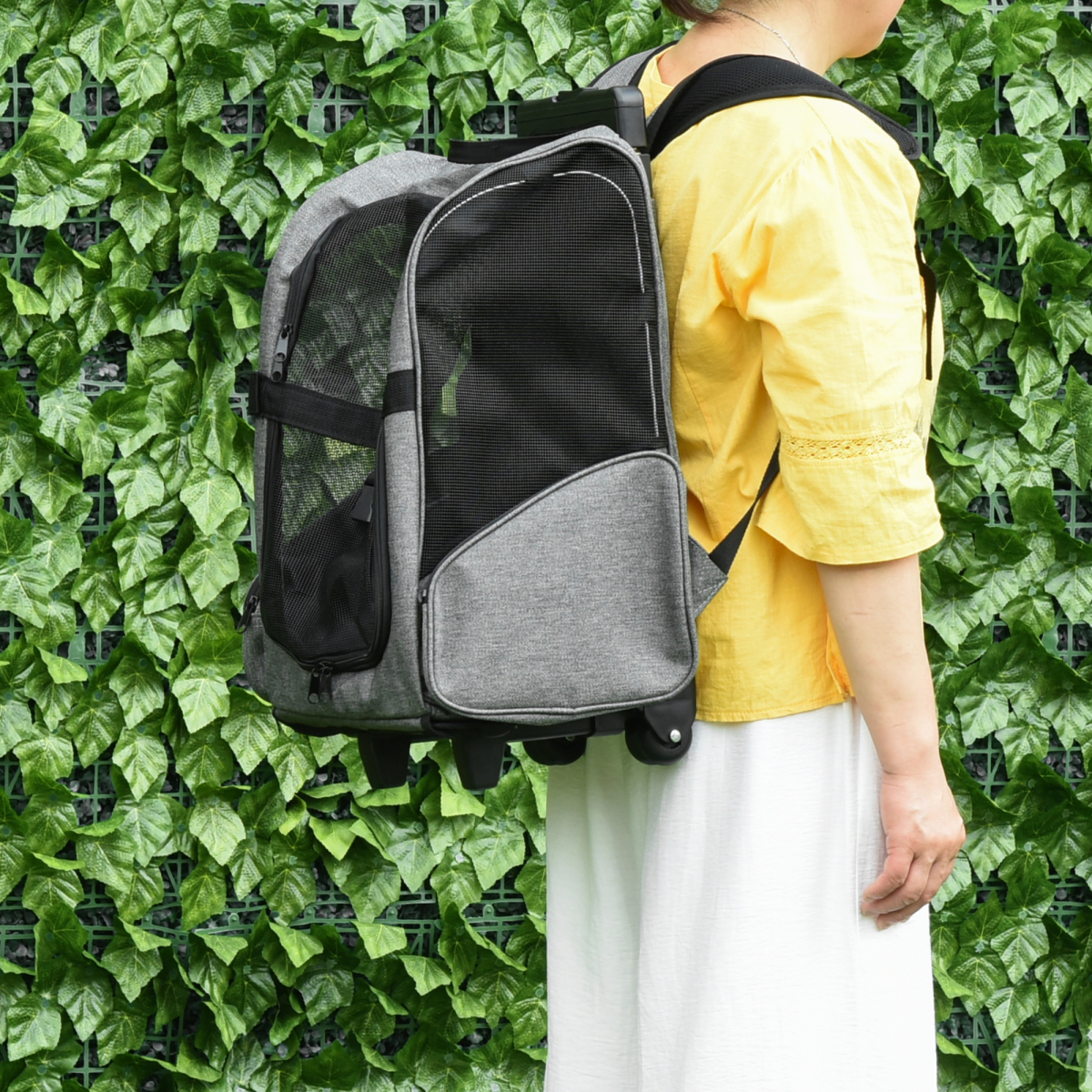 Versatile Pet Travel Carrier Backpack & Trolley - Comfort on the Go!