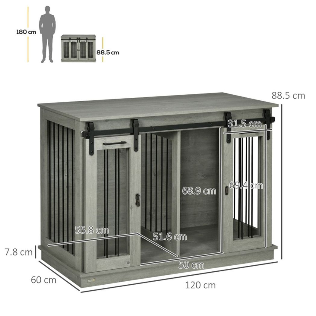 Versatile Double-Door Dog Crate with Decorative Top for Ultimate Pet Comfort